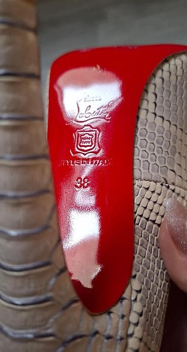 ucuz qizil satisi: Tuflilər, Ölçü: 38, rəng - Bej, Yeni — 6