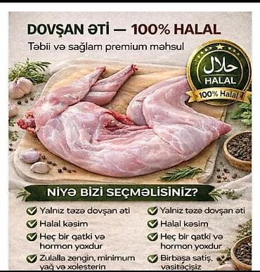 Dovşan əti – 100% halal, təbii və sağlam premium məhsul. Məhsulun