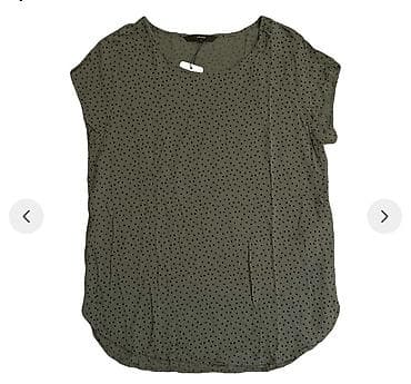 Личные вещи: Qadın bluzası – xırda nöqtəli naxış - Model: qısa qollu, rahat — 1