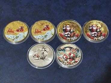 qızıl kulce: Yeni il/Christmas temalı xatirə sikkəsi Məhsul təsviri: - Qızılı — 8