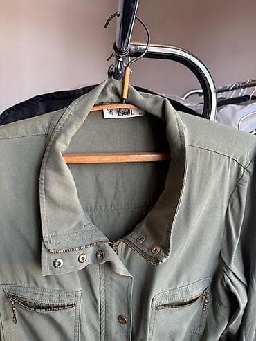 qadin pencek: Qadınlar üçün xaki rəngli yüngül parka/kurtka - Rəng: xaki (zeytun) - — 2