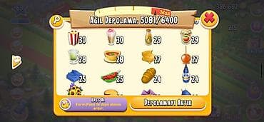 89 level HAY DAY əmək oyunu 6400 ağıl 2150 ambar. əsas ərazinin hamısı — 7
