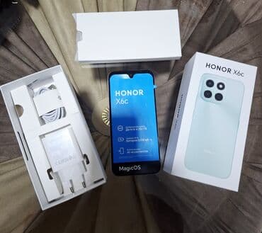 телефон fly nimbus 9: Honor X6c, 256 GB, rəng - Ağ, İki sim kartlı — 4