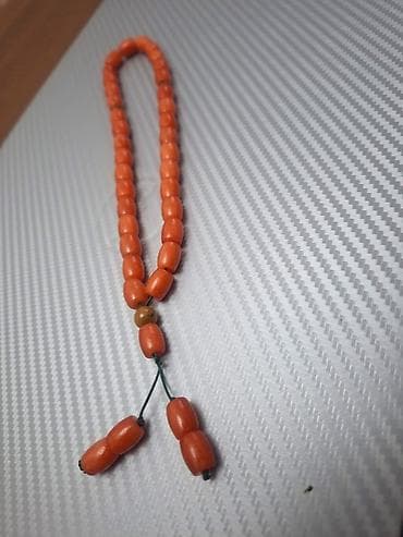 tebii mirvari muncuq: Mərcan təsbeh - Mənşə: Hind Okeanı sahili, Afrika - Material: təbii — 8