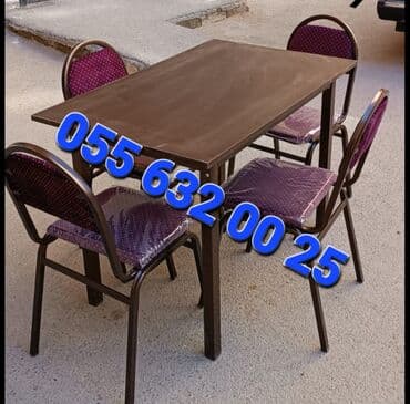 bağça üçün: Yeni, Kvadrat masa, Açılmayan, Stullar ilə, Azərbaycan — 8
