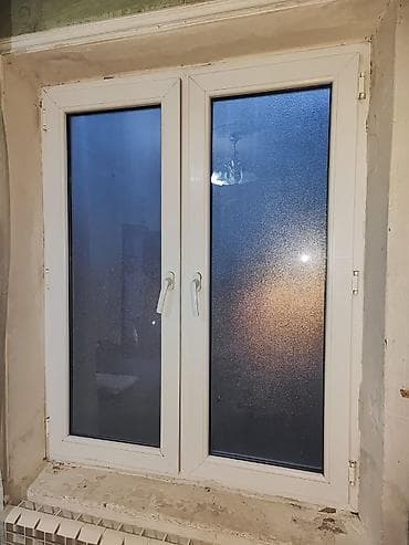 pvc qapi: PVC və taxta qapı-pəncərə dəsti - Ağ rəngli PVC pəncərə bloku — 5