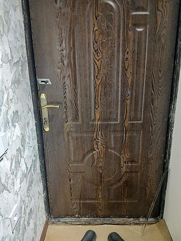 Dəmir giriş qapısı və üst işıqlıq pəncərəsi - Material: polad/dəmir — 1