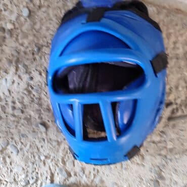 MMA / döyüş idmanı üçün qoruyucu dəst - Üz-maska tipli başlıq: mavi