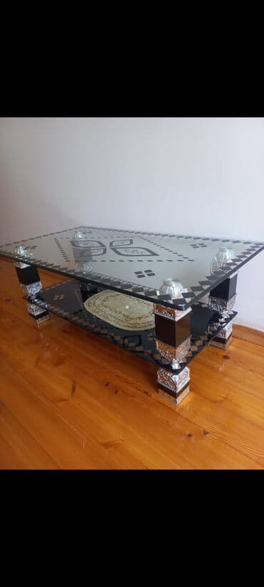 стол из дсп: Журнальный стол, Б/у, Нераскладной, Стекло, Прямоугольный стол — 3