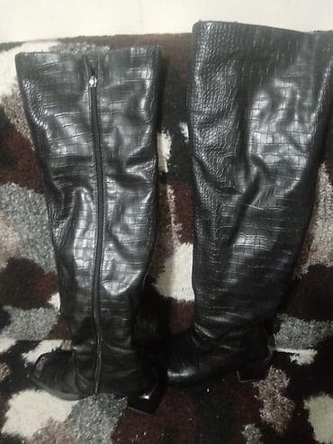 Çəkmələr: Qadın uzun çəkmələr – müxtəlif modellər - Rəng: qara və bej/naxışlı — 2