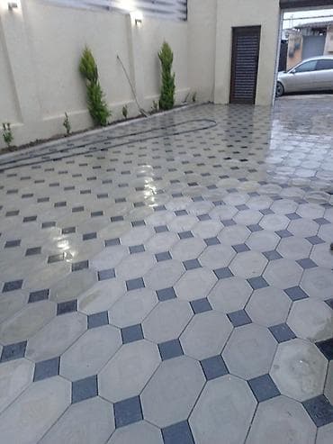 Tamet (bardür və dekorativ daş) döşəmə xidməti - Həyət, giriş, qaraj