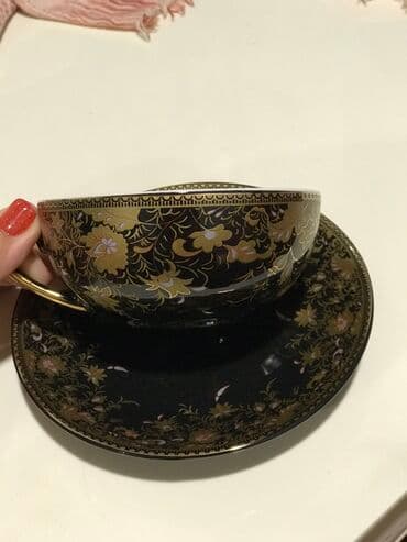 gence qab qacaq: Çay dəsti, rəng - Qara, 6 nəfərlik, Türkiyə — 1