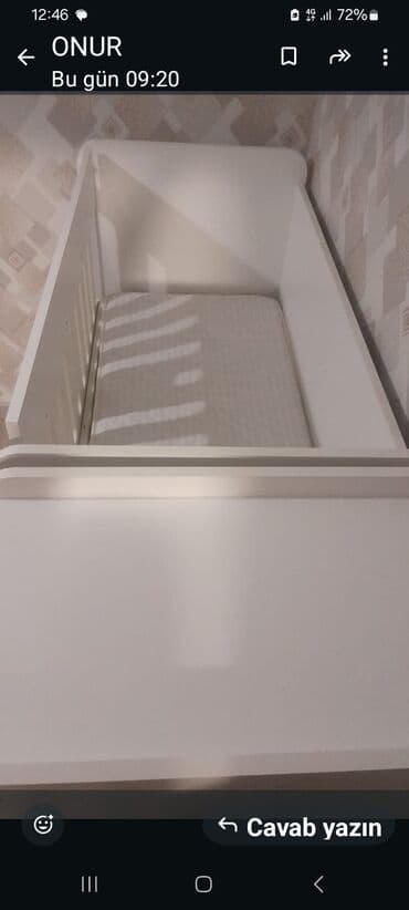 transformer beşik: Oğlan və qız üçün, Dördbucaq, Beşik, Dəstsiz, Matras ilə, Yellənmə mexanizmsiz — 2