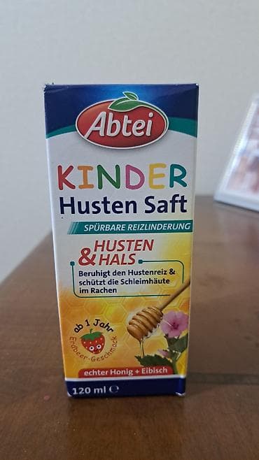 bal: Məhsul: Abtei Kinder Husten Saft – uşaqlar üçün öskürək siropu — 1