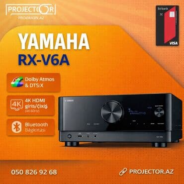 yamaha ses sistemi: AV Resiverlər – Yamaha RX‑V6A, Denon AVR‑X1700H, Onkyo TX‑SR494 - — 1