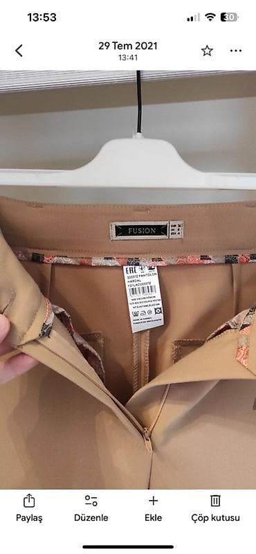 Qadın geyimləri: Brend: Fusion Model: Qadın kostyumu – pencək + şalvar (2 parçalı dəst) — 2