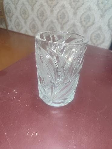 bildirçin əti satışı: Kəsilmiş naxışlı şüşə qablar dəsti - 1 ədəd ayaqlı mini desert/keks — 3