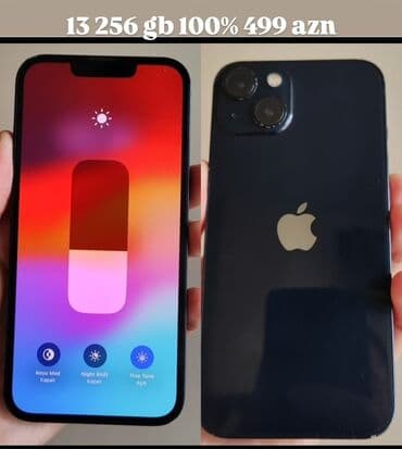 iphone x qiymeti irsad: IPhone 13, 256 GB, Qara, Face ID — 1