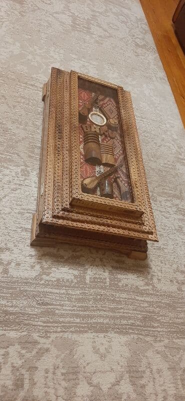 каркасные бассейны в баку: Məhsul: Taxta nərd taxtası (oyma və bəzəkli) - Material: Tam qoz — 18