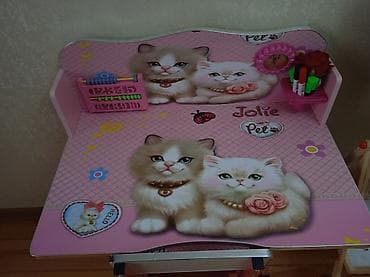 ev ucun yellencek: Uşaq üçün masa-stul dəsti və ikiüzlü lövhə parda təzədir heç — 2