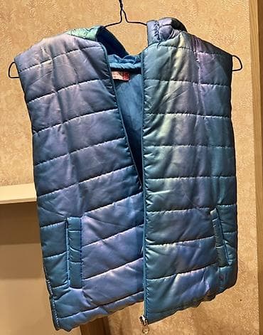 Uşaq geyimi və ayaqqabıları: Uşaq üçün kapüşonlu qolsuz şişmə jilet - Rəng: mavi iridescent — 3