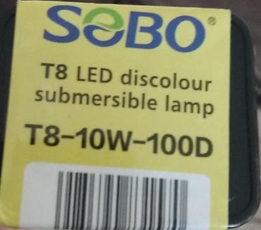 tap az pisik: Məhsul: SOBO T8 LED Discolour Submersible Lamp Model: T8-10W-100D — 1