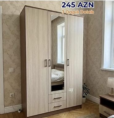 skafi: 3 qapılı dolab – 245 AZN - Material: ağac teksturalı laminat, iki — 1