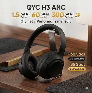 nausniklər: Yeni Simsiz (Bluetooth) Qulaqcıqlar, QCY, rəng - Qara — 1