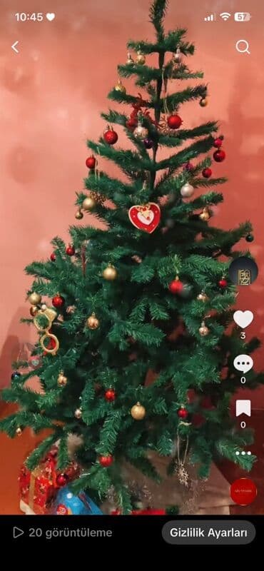 Yeni il ağacı yolka 180sm. – süni, bərk gövdəli, sıx budaqlı model