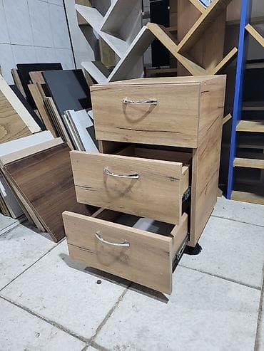 yan bardak: Ofis üçün mobil çekmece dolabı - Material: ağac teksturalı — 4