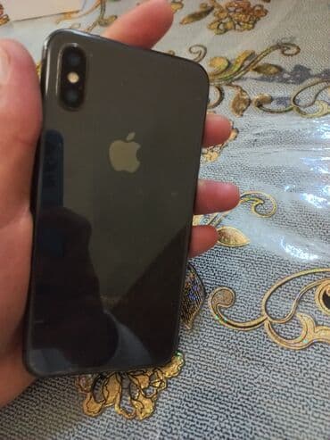 Mərmər effektli PVC panellər: IPhone X, 64 GB, Black Titanium, Zəmanət, Simsiz şarj, Sənədlərlə — 1