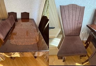 islenmis metbex stolu: ✅ Tecili masa 6 stuluyla 290.manata satılır .yaxsi veziyyetde unvan — 1