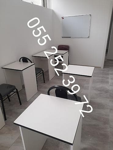Для девочки и мальчика, Новый, Без выдвижных ящиков, Письменный стол, Со стульями — 7