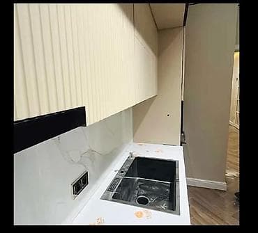 merbex mebeli: Mətbəx mebeli dəsti – müasir “L” planlaşdırma - Dizayn: ağ və açıq — 9