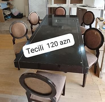 Раскладной, 8 стульев at lalafo.az Раскладной, 8 стульев