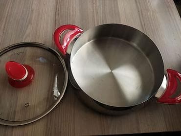 əli əhməd şirniyyat: Qazan, rəng - Qırmızı, Paslanmayan polad, 18 sm, Karaca, Türkiyə — 2