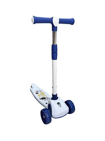 sukuter: Uşaq skuter-roller, 3 təkərli, mavi-ağ - Rəng: mavi-ağ - 3 təkərli — 1