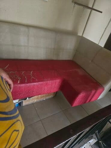 mətbəx ucun divan: Künc divan, Açılmayan, Bazasız, Süni dəri — 3