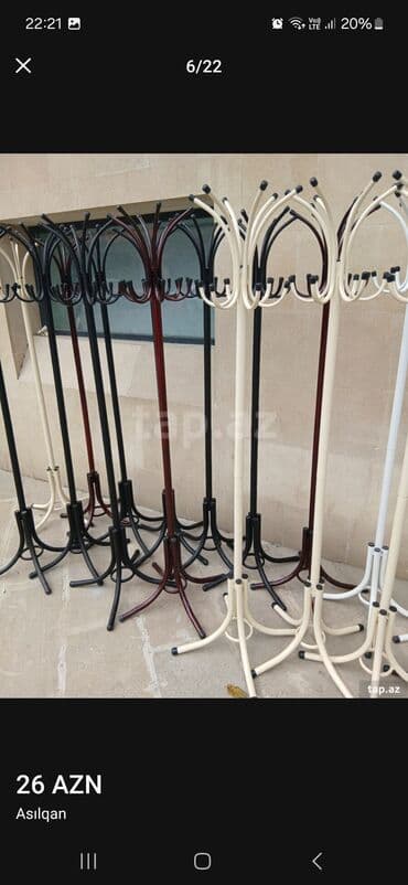 вешалка для верхней: Yeni ve keyfiyyetli demir asilqanlar Qalinlar - 45 azn Nazikler - 26 — 6