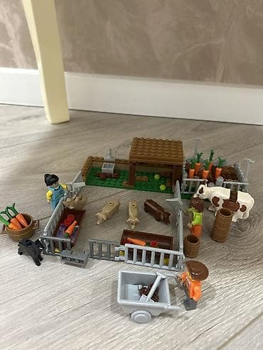 oyuncaq vertalyot: LEGO ferma oyuncağı (original deyil)– heyvan və tərəvəzli oyun dəsti — 1