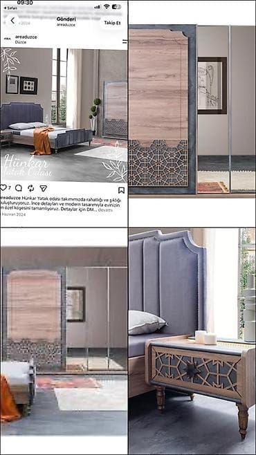 Mebel: Hünkar yataq otağı dəsti - Komplekt: çarpayı (yumşaq başlıqla), 2 — 2