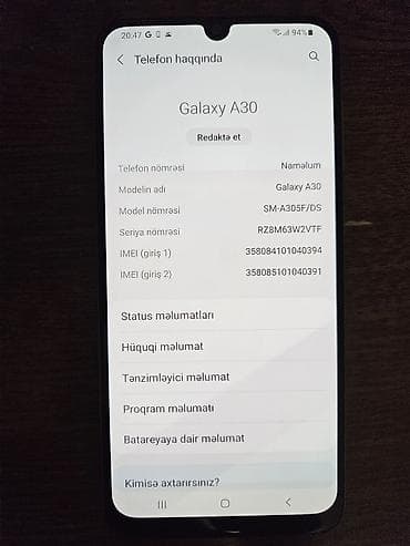 molekul 4: Samsung Galaxy A30, 64 GB, rəng - Ağ, İki sim kartlı — 2
