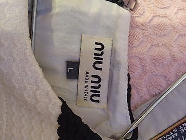 tek qaş: Miu Miu qara-ağ zolaqlı don - Brend: Miu Miu (Made in Italy) - Ölçü: L — 2