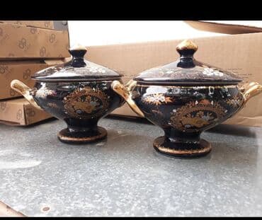 ən ucuz qablar instagram: Tort və şiriniyyat qabı, rəng - Göy, Farfor — 3