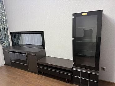 Qonaq otağı üçün müasir divar modulu dəsti - Rəng: tünd qəhvəyi — 1