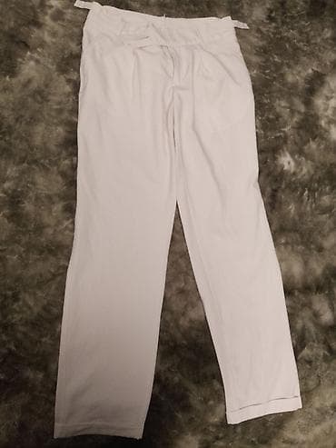 Ağ rəngli klassik şalvar - Rəng: ağ - Model: düz kəsim, klassik stil — 2