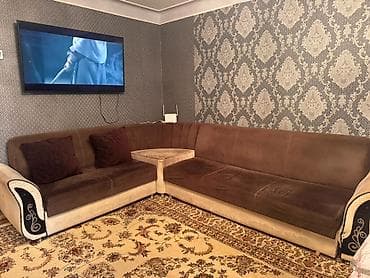Künc divan satılır. - Forma: L-şəkilli künc divan, ikirəng (şokolad