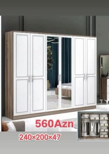 esensiya nədir: Yeni, Açılan, 3 qapılı Düz dolab, Qarderob, paltar dolabı, Azərbaycan — 5