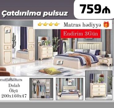 мебель для прихожей: Təknəfərlik çarpayı, Dolab — 8