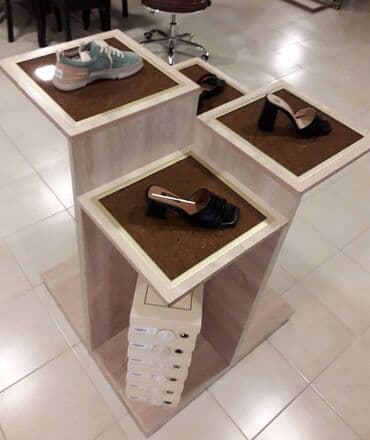 вешалка для брюк и рубашек напольная: Taxta vitrin ayaqqabi şalvar köynek üçun el verislidir baha alinib — 6